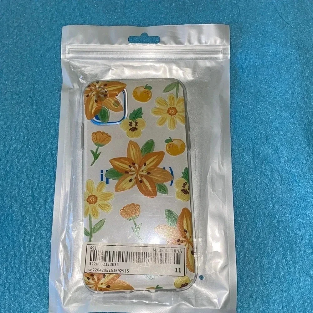 iPhone 11 floral gel plastic type phone case